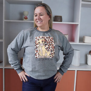 Moletom 2 Cabos Feminino Bordado - GG, Cinza Mesclado