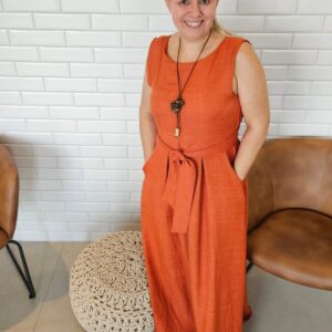 Vestido Longo Alfaiataria Premium - Unico, Terracota