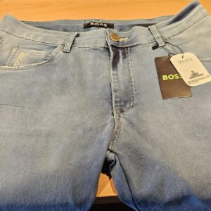 Calça Jeans Masculina C/Elastano Premium Modelo Boss - 46, Jeans Escuro