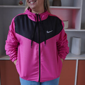 Corta Vento Feminina - Modelo Nike - G, Pink/Preta