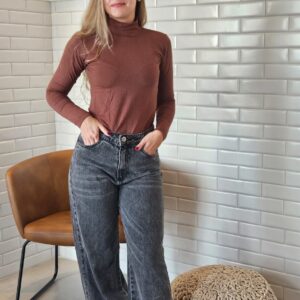 Calça Jeans Feminina wide leg - 40, Preto