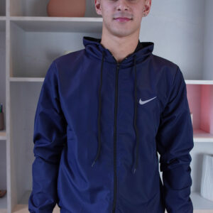 Jaqueta Corta Vento Masculina Impermeável Modelo Nike - M, Azul Marinho