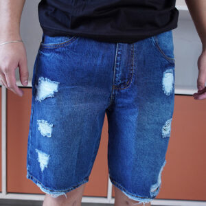 Bermuda Jeans Desfiada Masculina - Modelo Armani