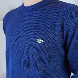 Suéter Masculino em Modelagem Regular com Gola Redonda Modelo Lacoste - G, Azul Marinho