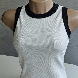 Regata Bi-Color Feminina Vanlins - Branca/Preta, G