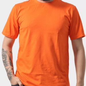 Camiseta Básica Lisa 100% Algodão MASCULINA - Laranja, GG