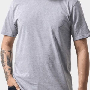 Camiseta Básica Lisa 100% Algodão MASCULINA - Cinza, GG