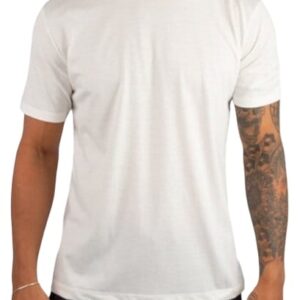 Camiseta Básica Lisa 100% Algodão MASCULINA - Branca, M