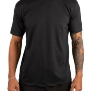 Camiseta Básica Lisa 100% Algodão MASCULINA - Preta, G