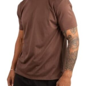 Camiseta Básica Lisa 100% Algodão MASCULINA - Marrom, M